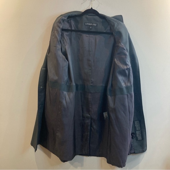 LONDON  FOG Sz 14R Classic Lined Buttoned Pockets Trench Rain Coat - Picture 8 of 12